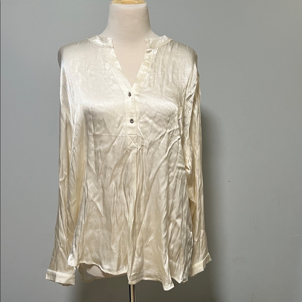 Cream Satin Blouse